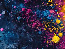 AI generated Vibrant explosion of colorful particles background photo