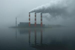 ai generado aire contaminación desde industrias proceso profesional fotografía foto