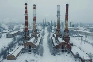 ai generado aire contaminación desde industrias proceso profesional fotografía foto