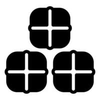 Hot Cross Bun Icon For web, app, infographic, etc vector