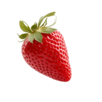 AI generated ripe juicy strawberry on isolated background png