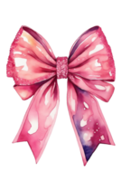 AI generated A  bow with a watercolor effect is depicted against a white  background. png