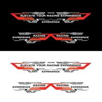 Sport racing car stickers stripe abstract shape . vinyl decal templates isolated set vector