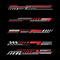 racing car stickers stripe abstract shape vinyl decal templates vector