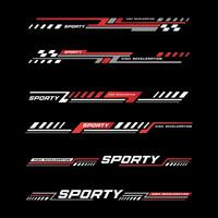 racing car stickers stripe abstract shape vinyl decal templates vector