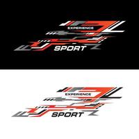 Sport racing car stickers stripe abstract shape . vinyl decal templates isolated set vector