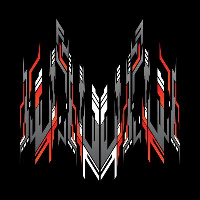 Sport racing car stickers stripe abstract shape . vinyl decal templates isolated set