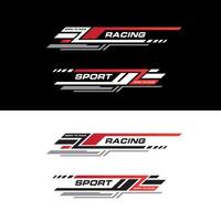 Sport racing stripes car stickers. modification body speed and drift vinyl decal isolated set templates vector