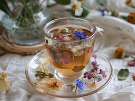 AI generated Relaxing boho style tea photo