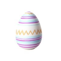 AI generated easter egg graphic in pastel colors on isolated background png