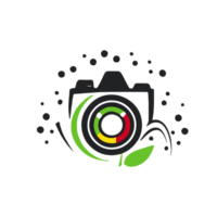 AI generated simple colorful camera slr logo png