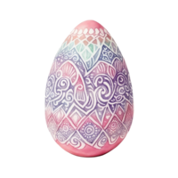 AI generated easter egg graphic in pastel colors on isolated background png