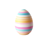 AI generated easter egg graphic in pastel colors on isolated background png