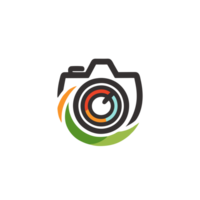 ai généré Facile coloré caméra slr logo png