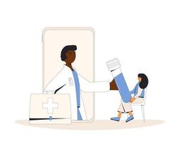 en línea médico consulta. telemedicina médico distante aconsejar. salud cuidado por Internet. cuidado de la salud servicios. vector