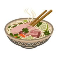 AI generated graphic tasty  healthy vietnamese pho soup png