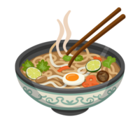 AI generated graphic tasty  healthy vietnamese pho soup png