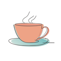 ai generado minimalista pastel taza gráficos con png