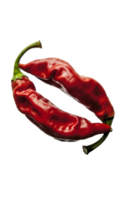 AI generated graphic of two  red peppers forming the shape of a mouth png