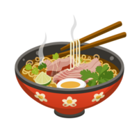 ai generado gráfico sabroso sano vietnamita pho sopa png