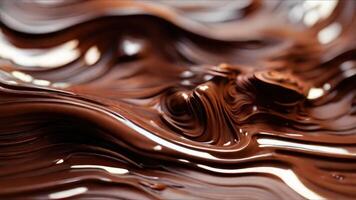 AI generated Liquid wave chocolate abstract background photo