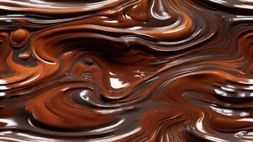 AI generated Liquid wave chocolate abstract background photo