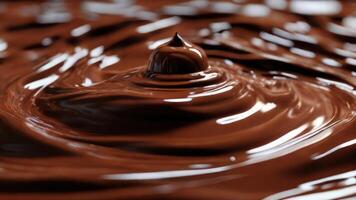 AI generated Liquid wave chocolate abstract background photo