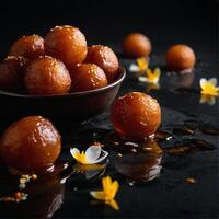 ai generado gulab jamun foto