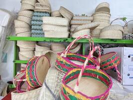 Handmade fruit baskets from rattan are environmentally friendly and help micro businesses photo