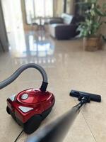 Clean the room and objects using a vacuum cleaner photo