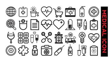 Set of 50 Medical line icons set. Medical outline icons with editable stroke collection vector