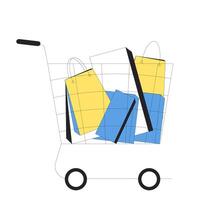 Shopping bags. Purchases. vector