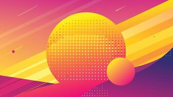 Abstract background with circles and halftone dots. Vector illustration.