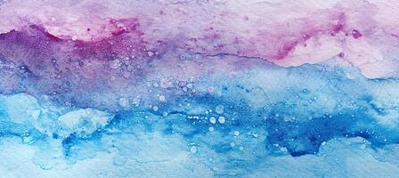 AI generated Abstract blue, purple and violet watercolor swirls and shapes background wallpaper backdrop. Expressive wave texture pattern photo