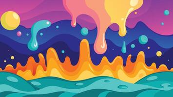 Seamless colorful background with water and waves. Vector illustration.