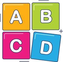 ABC blocks icon. Toy blocks icon vector