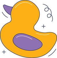 Toy duck icon. Rubber duck icon vector