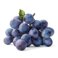 AI generated Juicy ripe grapes isolated on a white background, Healthy organic juicy fruit and fresh natural ingredients, AI generated, PNG transparent with shadow