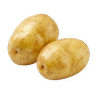 AI generated Potatoes isolated on white background, healthy and organic food, AI generated, PNG transparent with shadow