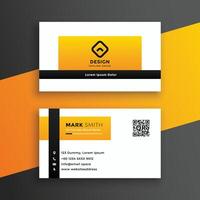 modern yellow color business card design template vector