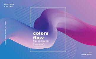 3d colorful flowing wave modern background design template vector