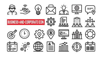 conjunto de 50 negocio y corporativo línea íconos colocar. negocio y corporativo contorno íconos con editable carrera recopilación. vector