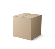 Delivery cardboard box mockup png