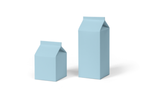 Milk box packaging mockup png