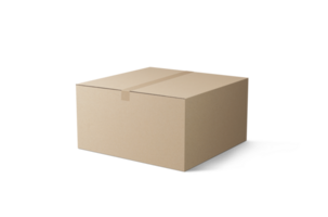 Delivery cardboard box mockup png