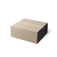 Delivery cardboard box mockup png