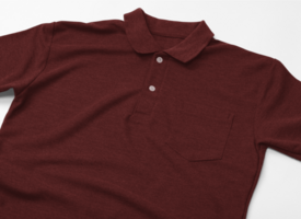 Polo shirt mockup template with pocket png