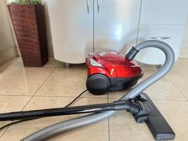 Clean the room and objects using a vacuum cleaner photo