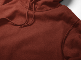 Close up embroidery logo of hoodie mockup template png