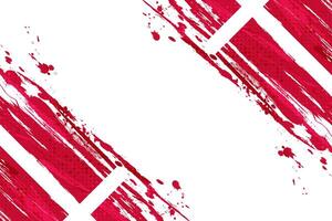 National Flag of Denmark with Brush Paint Style and Halftone Effect. Danish Flag Background with Grunge Concept vector